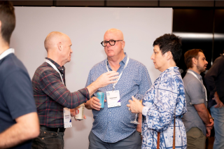 Former Queensland Premier Campbell Newman AO, MARQ Trustees Managing Director Andrew Patrick and Lisa Newman.at 2025 PFA Conference